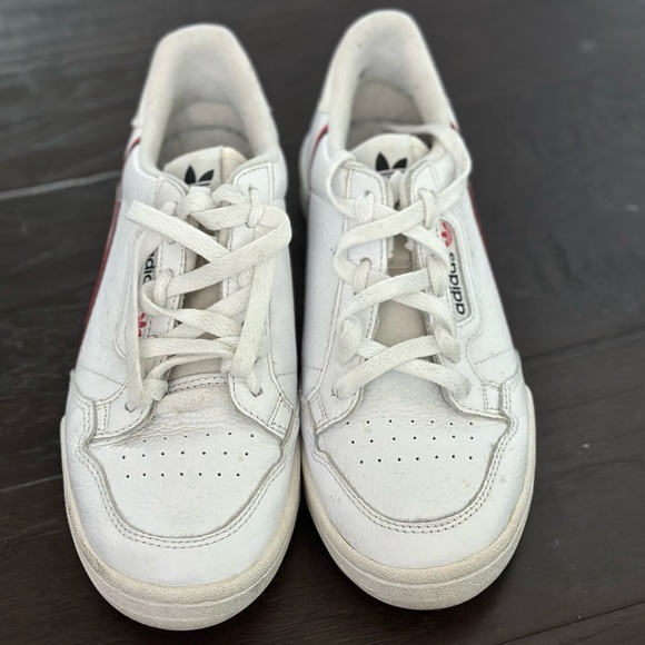 Adidas Men White and Red Sneakers - Picture 3 of 4